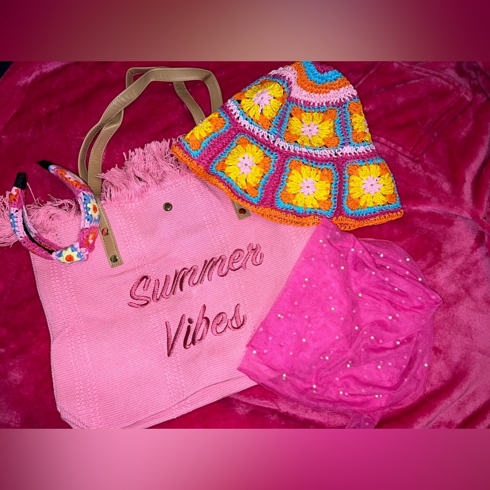 Summer tote bag and accessories